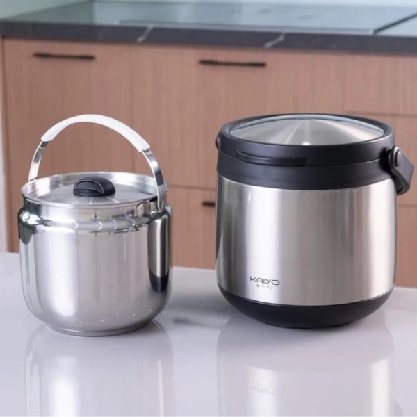 Nồi ủ chân không Kaiyo màu inox 4,5L