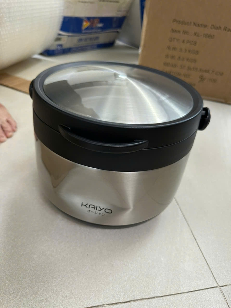Nồi ủ chân không Kaiyo màu inox 3L (LỖI móp)