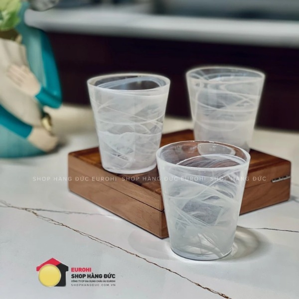 Set 3 cốc Barazzoni Black and White Bianco 370ml (Made in Italy)