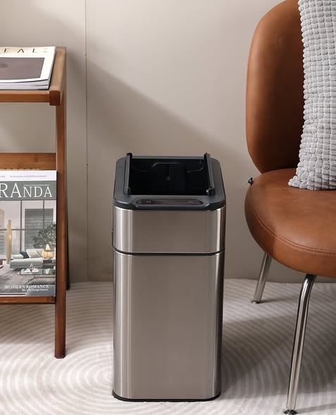 Thùng rác cảm biến inox  Elpheco 15L cánh bướm (ELPH9830) màu xám