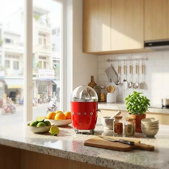 Máy vắt cam Smeg CJF01RDEU màu đỏ