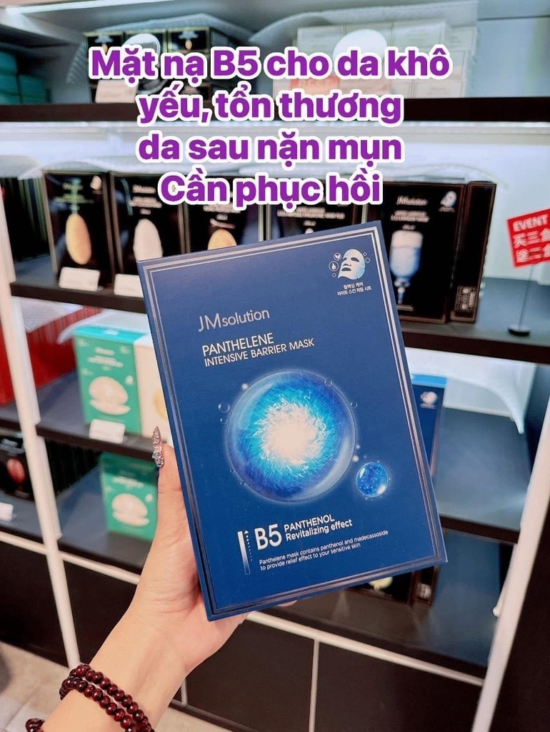 Hộp mặt nạ JM B5 Panthenol màu xanh