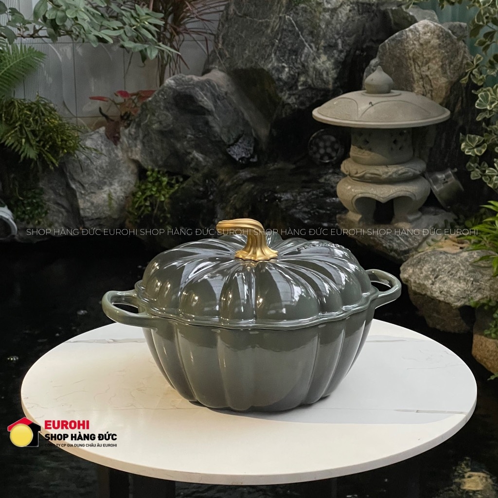 Nồi gang bí ngô Le Creuset Thyme 24cm 3.7L (21238 24 17 34441)