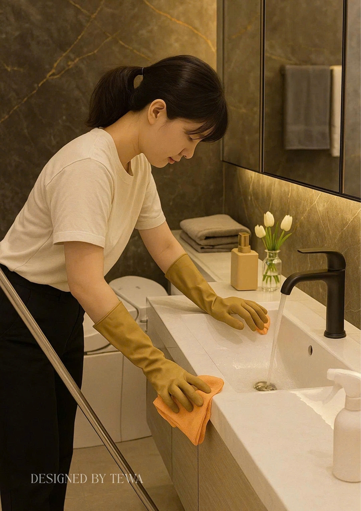 Găng tay cao su Tewa màu nâu size M (80008 BR-M)