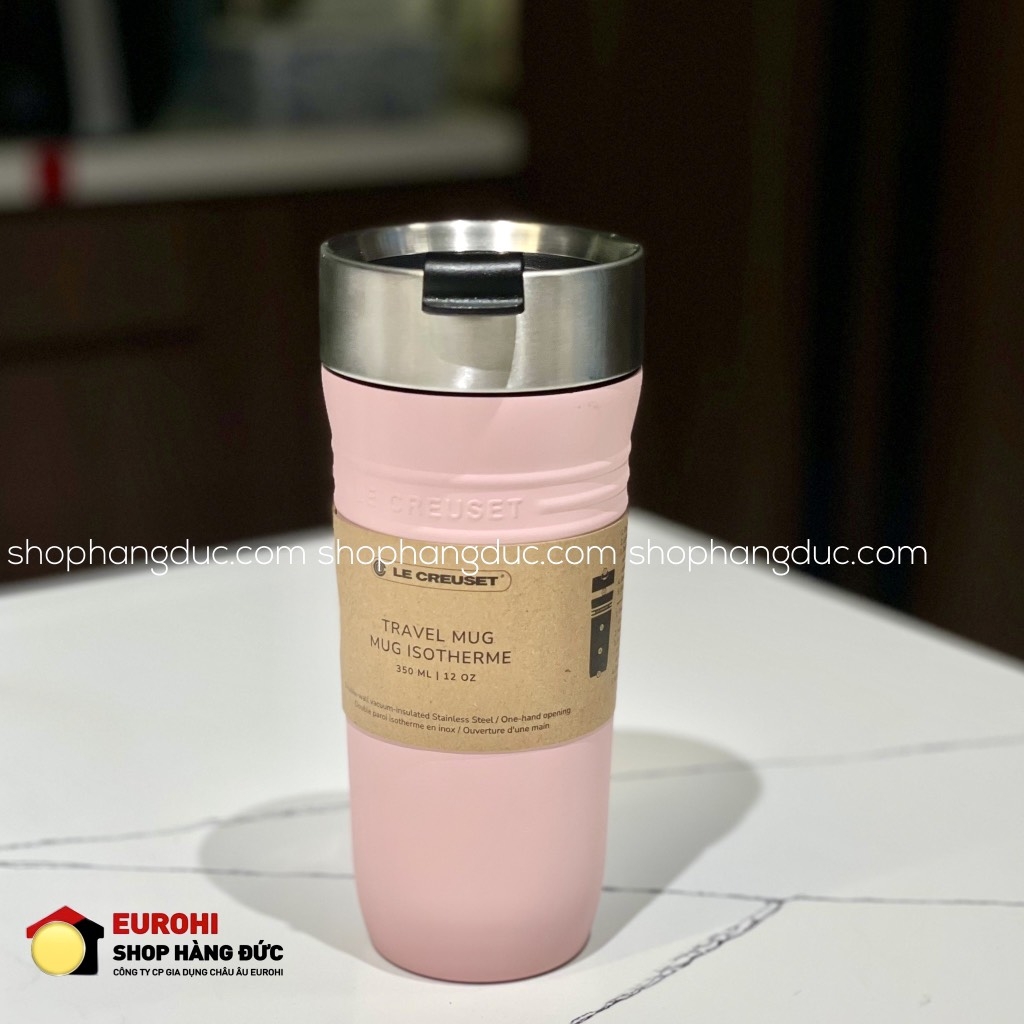 Bình giữ nhiệt Le Creuset On The go Shell pink 350ml màu hồng (41067197770001)
