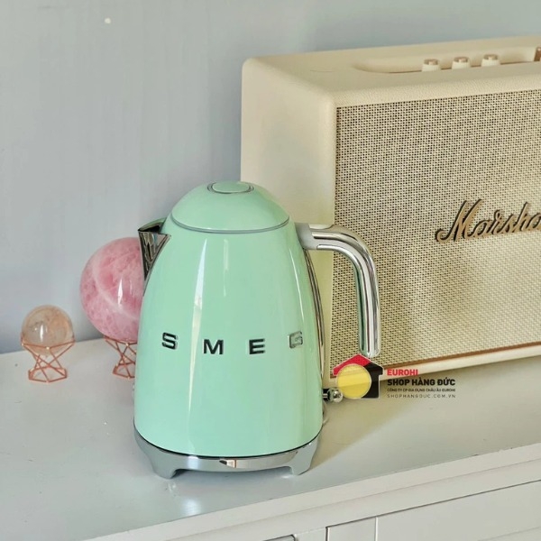 Ấm siêu tốc SMEG KLF03PGEU Pastel Green 1,7L 2400W màu xanh mint