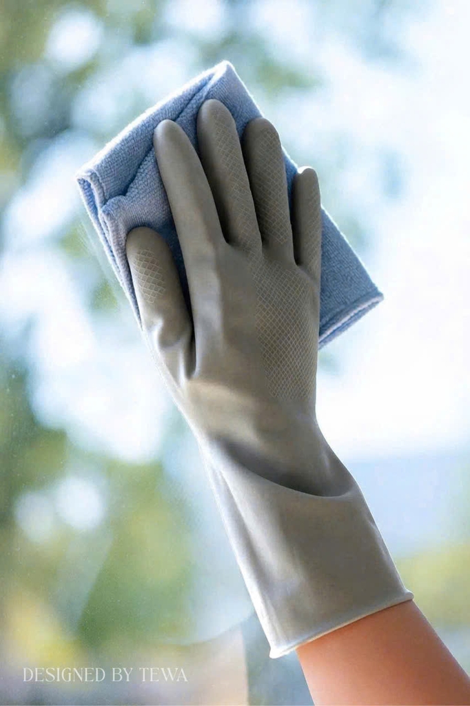 Găng tay cao su Tewa màu xám size L (80008 LG-L)