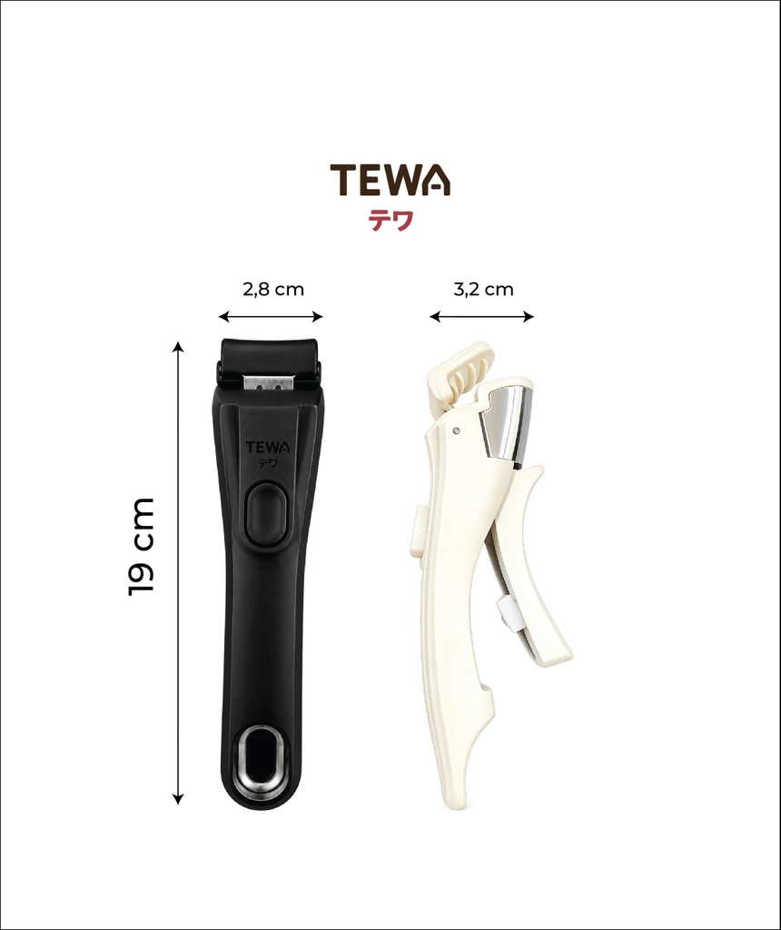 Kẹp chống nóng Tewa 19cm màu đen (80071-BL)