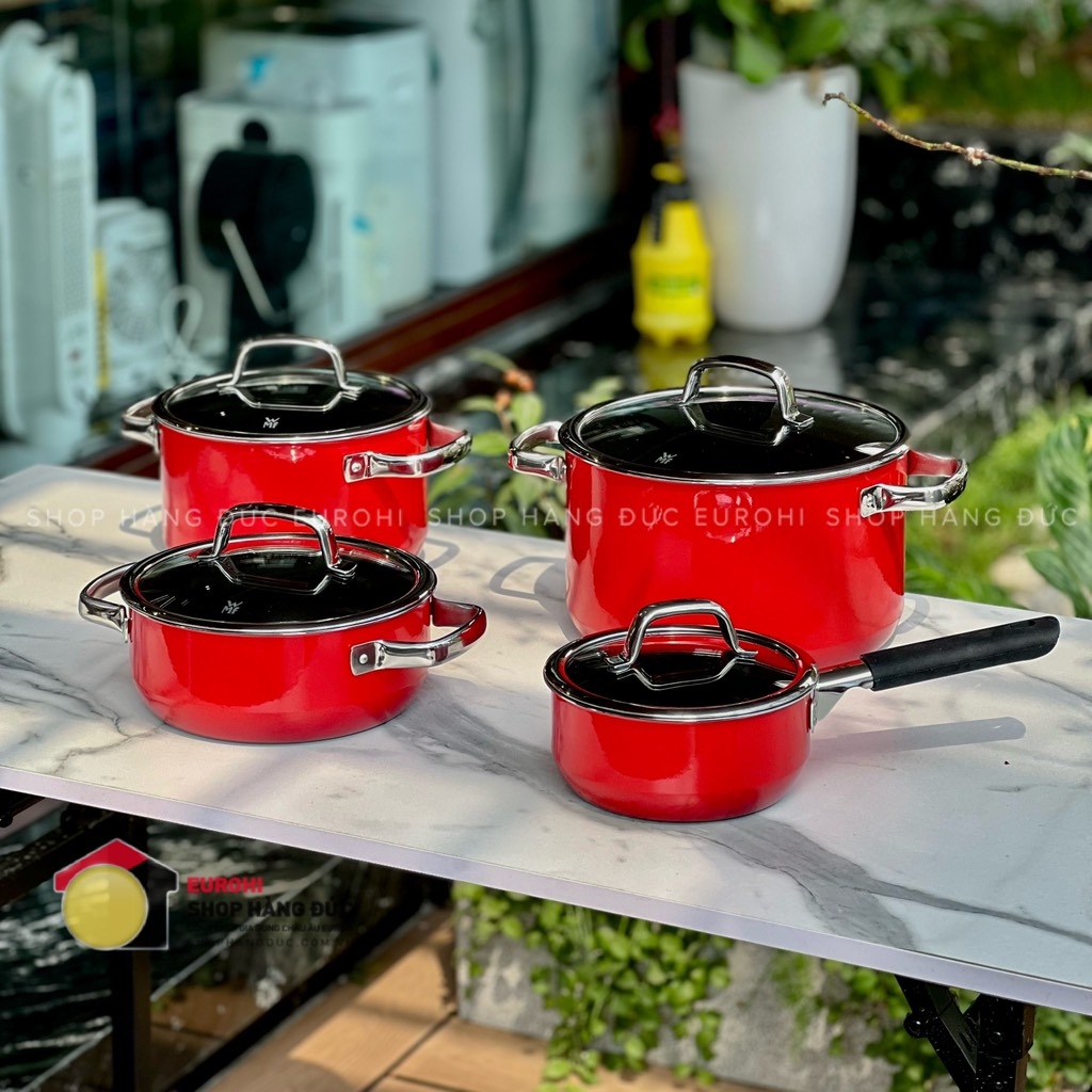 Bộ nồi WMF Fusiontec Mineral Red 4 món màu đỏ - Made in Germany