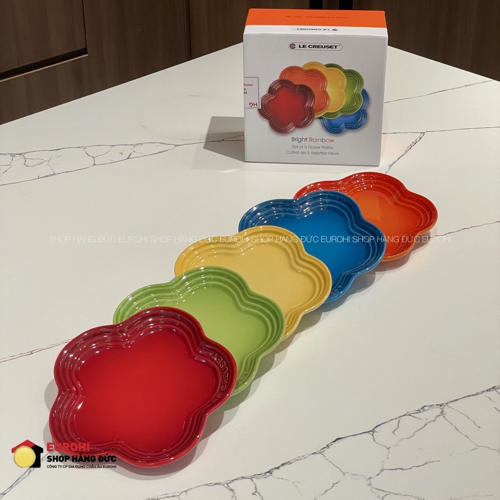 Set 5 đĩa hoa Le Creuset cầu vồng 14cm (91059101685010)