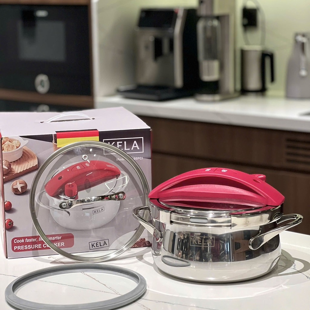 Nồi áp suất Kela 3L màu inox (KL-86PCI)