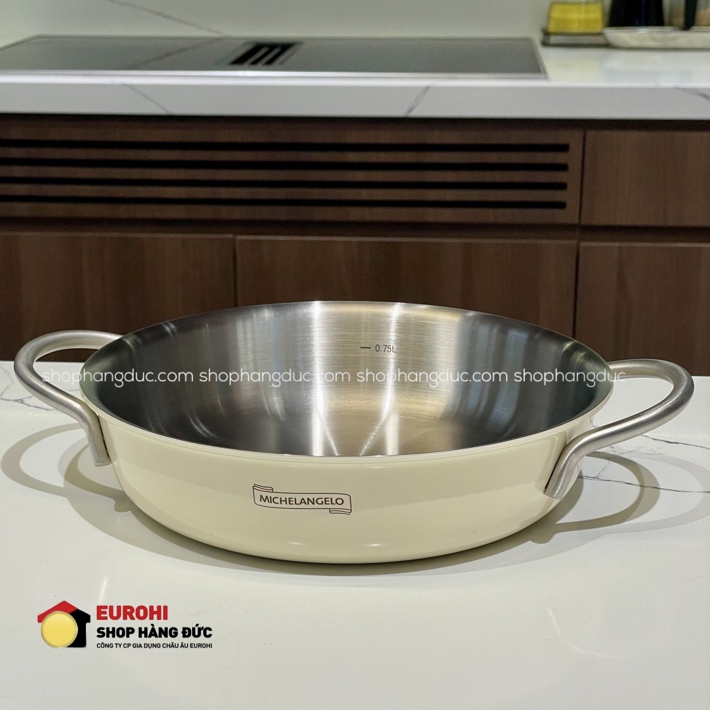 Nồi chảo  Michelangelo Nesting 20cm màu kem ( tách lẻ )