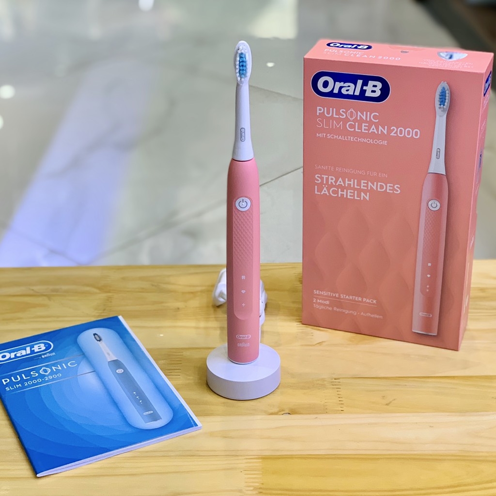 Bàn chải điện Oral B Pulsonic Slim Clean 2000 màu hồng