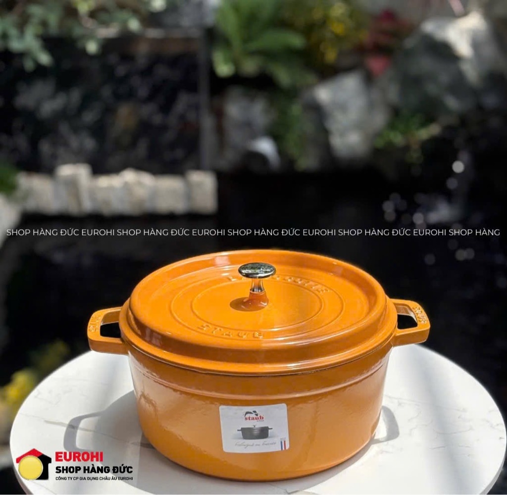 Nồi gang Staub Cocotte màu vàng mù tạt 26cm 5.2L (1102612)