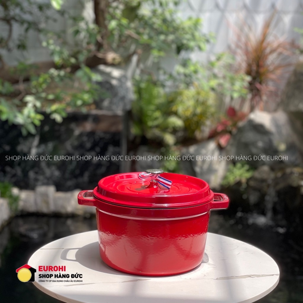 Nồi gang Staub thành cao 24cm 4.7L màu đỏ cherry (12502406)/1003520)