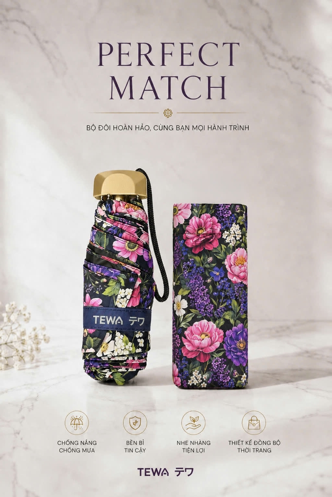 Ô hoa mini Tewa khung nhôm chống UV (80072-PU) màu tím