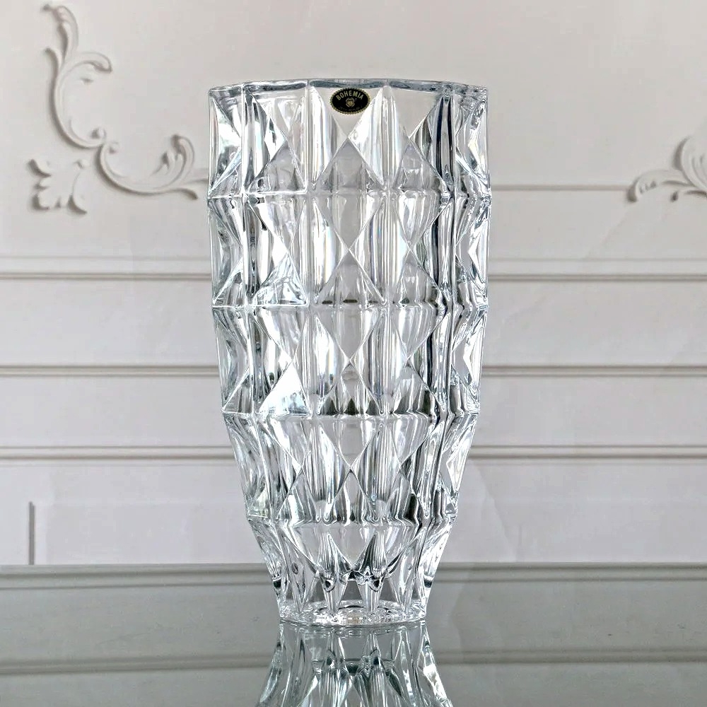 Lọ hoa pha lê Bohemia Diamond 25cm