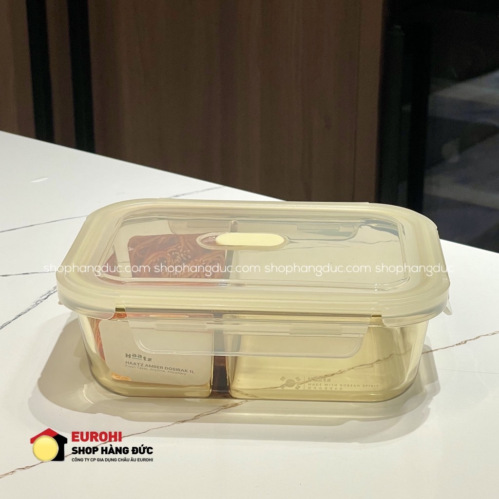 Hộp cơm thủy tinh Haatz 2 ngăn HAD2