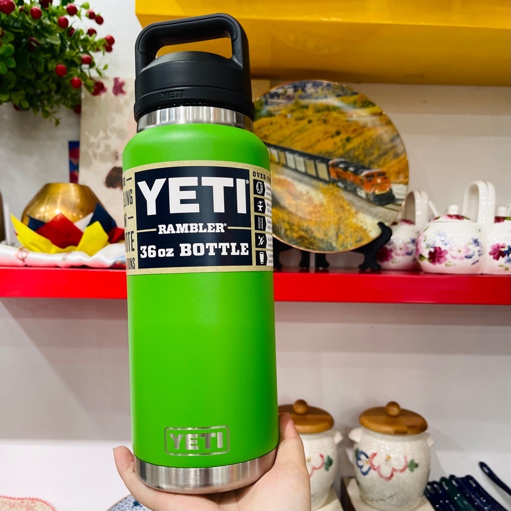 Bình Yeti 36oz Rambler  màu xanh lá cây