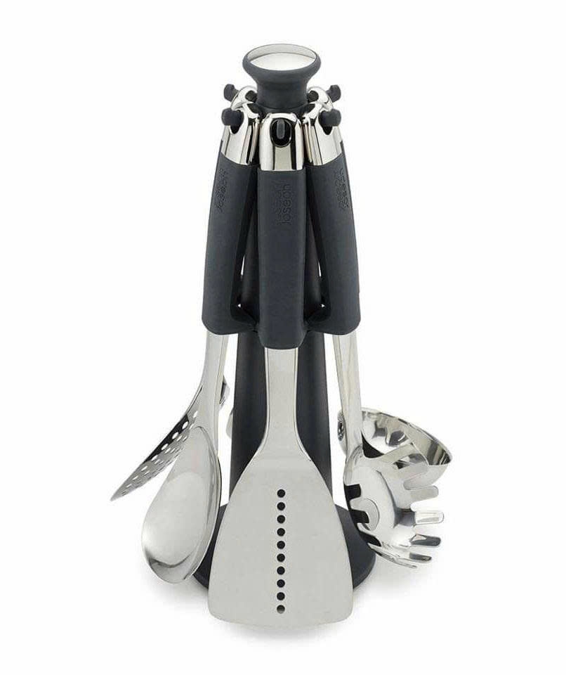 Bộ dụng cụ nấu ăn Joseph Joseph Elevate Steel 6 món kèm giá treo 95029