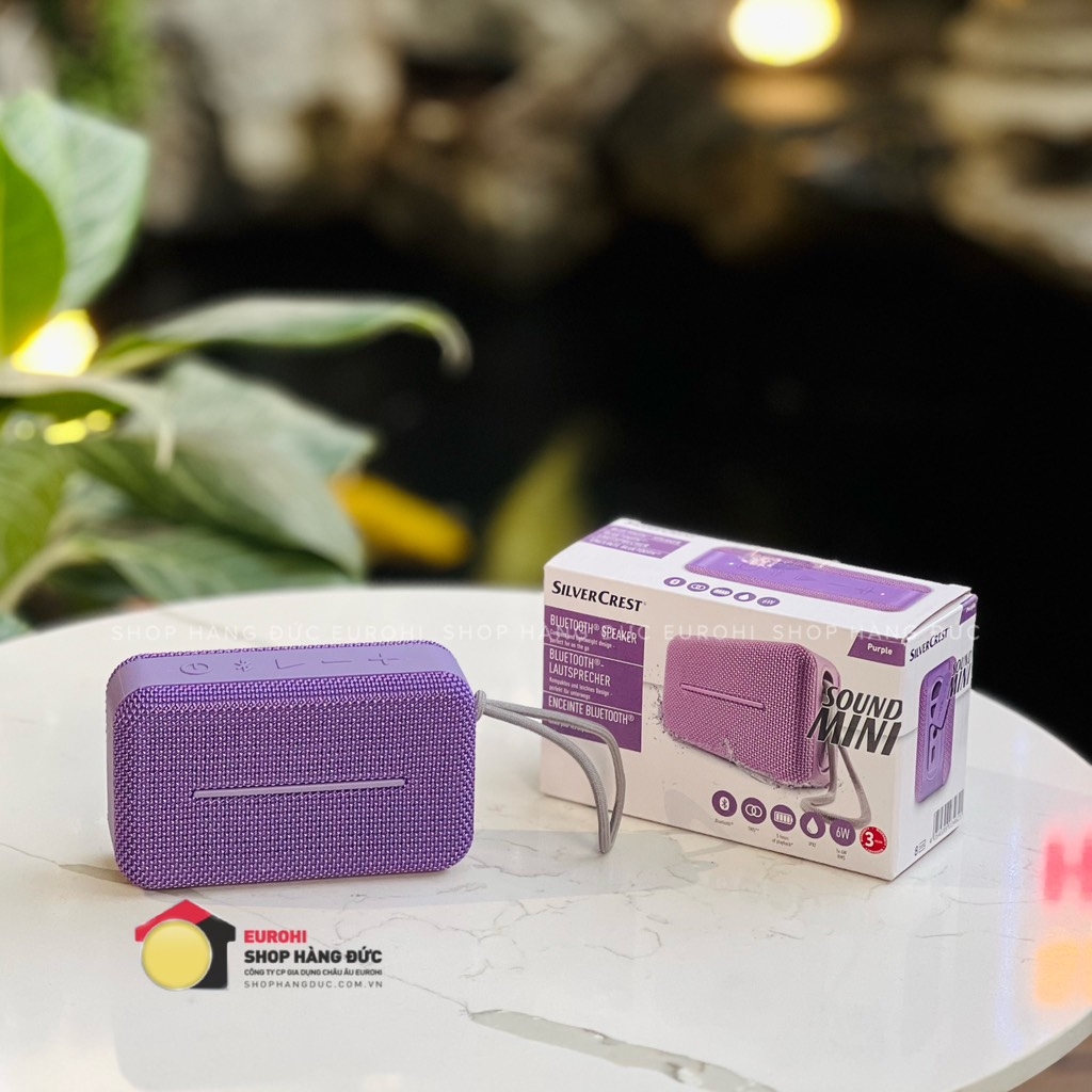 Loa mini bluetooth Silvercrest màu tím