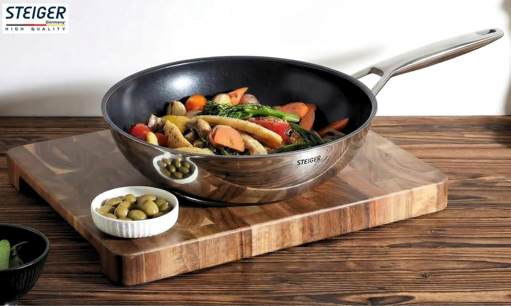 Chảo xào chống dính Steiger Titanpro 28cm 83865328/W