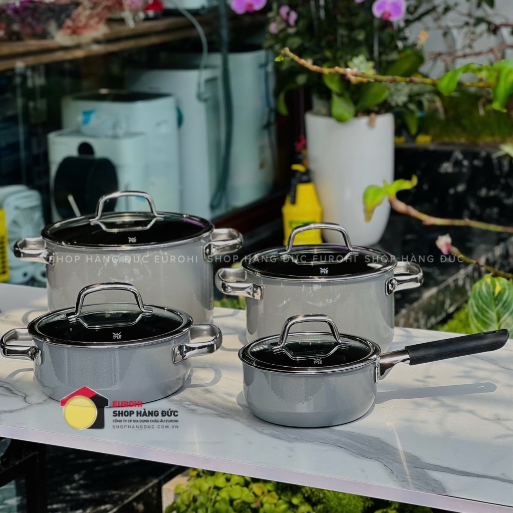 Bộ nồi WMF Fusiontec Mineral Platinum 4 món màu xám - Made in Germany