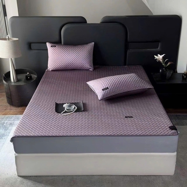 Bộ ga và vỏ gối Tencel Ice tím 1m6*2m