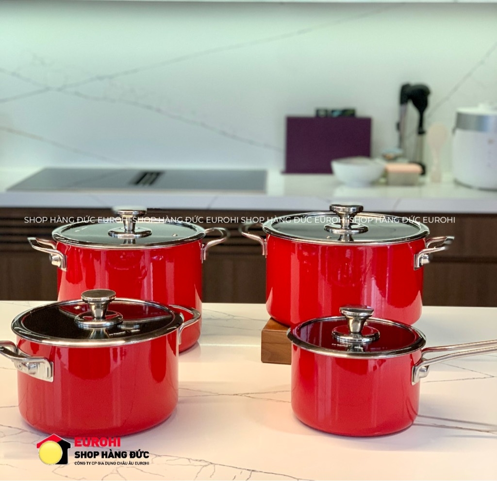 Bộ nồi inox So Home Sydney Australia (màu đỏ)