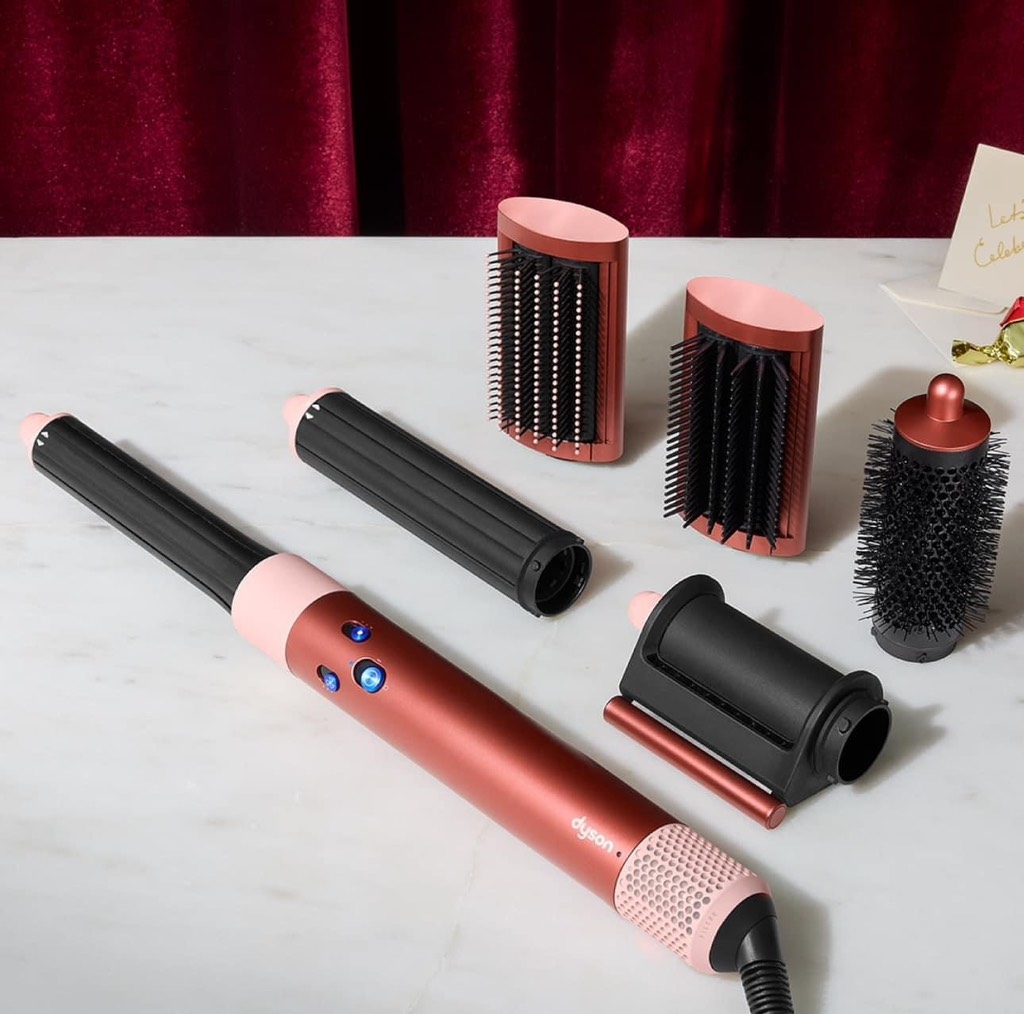 Máy sấy tóc và tạo kiểu tóc Dyson Airwrap Complete Long HS08 Strawberry Bronze/Blush Pink 581835-01)