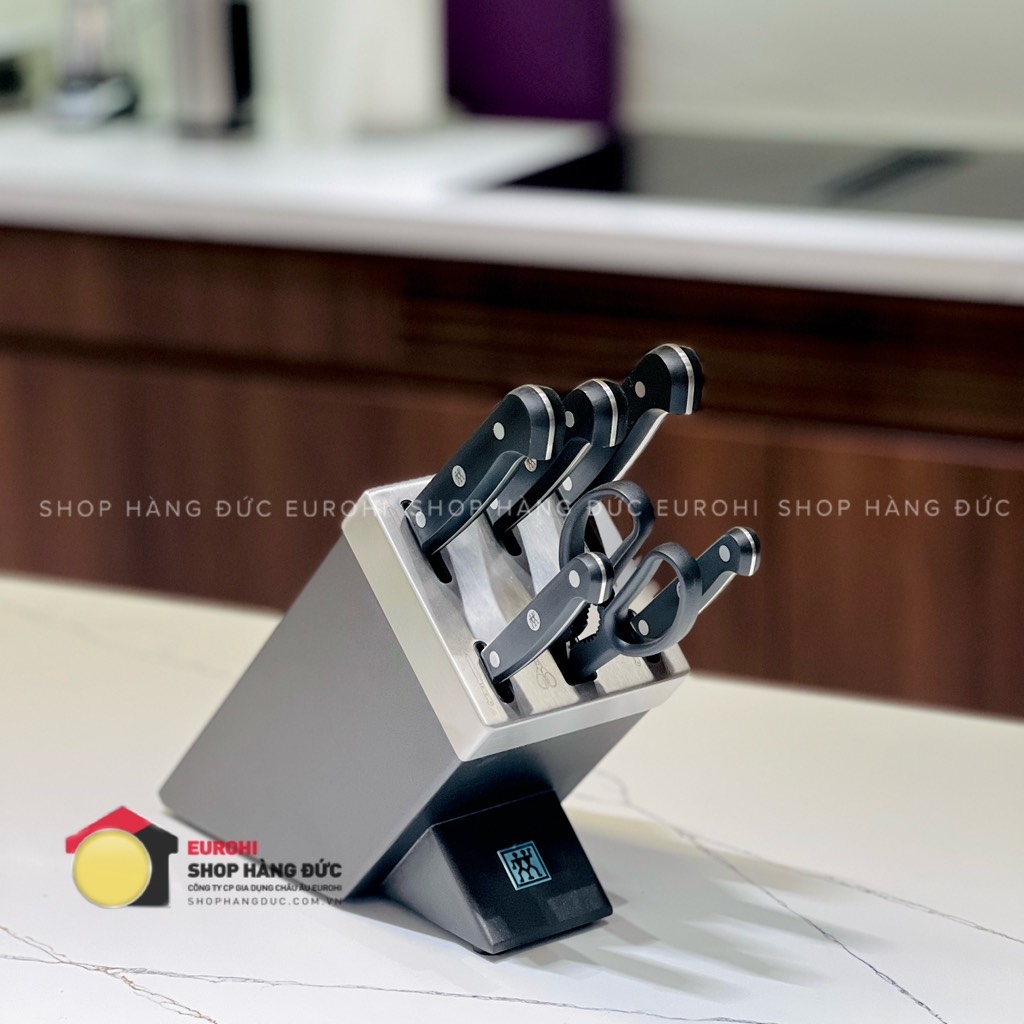 Bộ dao tự mài Zwilling Gourmet cao cấp 7 món (xám)