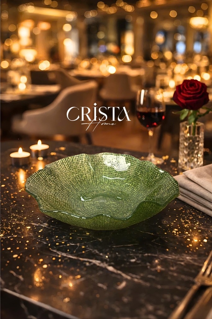 Bát tô Crista Home vân lưới 28cm màu xanh 60208-G