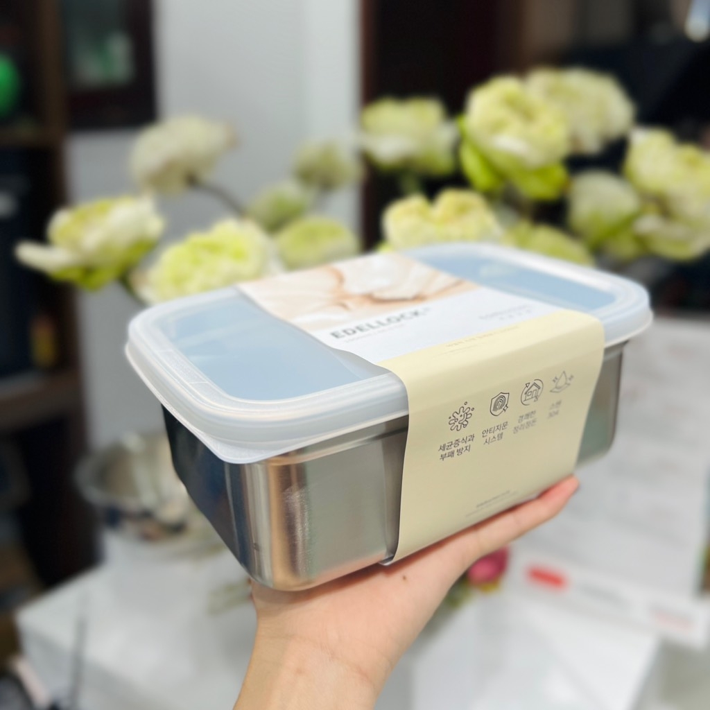 Hộp đựng thực phẩm inox Edelkochen Edellock Collection màu satin 1950ml
