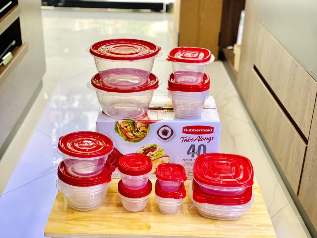 Set 40 món (20 hộp đựng) thực phẩm Rubbermaid Take Along