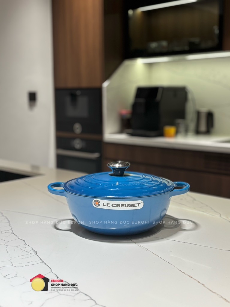 Nồi gang sâu lòng Le Creuset 26cm màu xanh dương