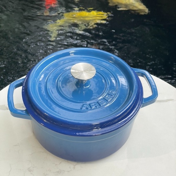 Nồi gang Arber 22cm 3L màu xanh (NG22MX)