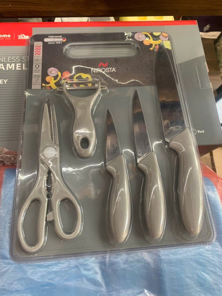 Bộ dao Nirosta 6 món (màu xám)