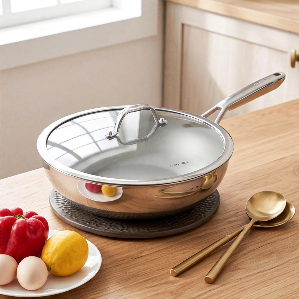 Chảo xào O839 Oyatton inox không dính vi điểm 22 cm, model: OYT-NG-WD22P7
