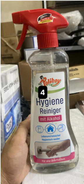 Xịt khử khuẩn và vệ sinh tủ lạnh Poliboy 500ml