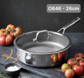 Chảo sâu lòng O844 Oyatton inox không dính vi điểm 26 cm, model: OYT-JG-WD26P8