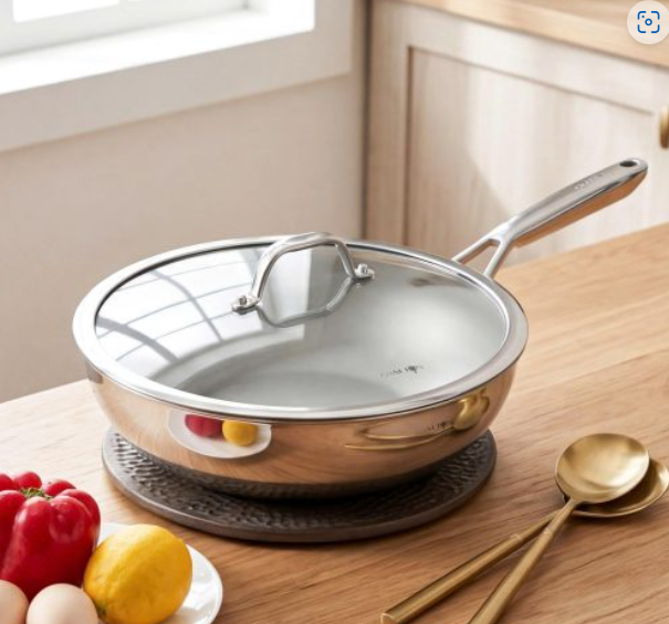 Chảo xào O840 Oyatton inox không dính vi điểm 30 cm, model: OYT-CG-WD30P9