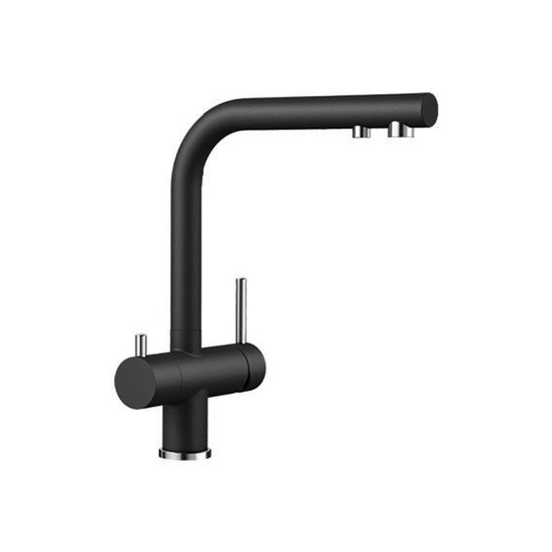 Vòi rửa bát 3 đường nước Blanco Fontas II Anthracite 523130 màu đen