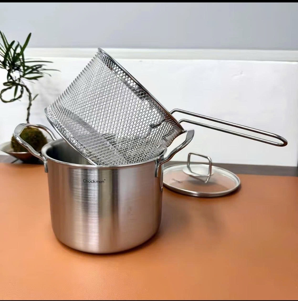 Nồi kèm giỏ lọc C445 Chockmen 18cm, inox 18/10, model:CKM-ZQ3L18SP