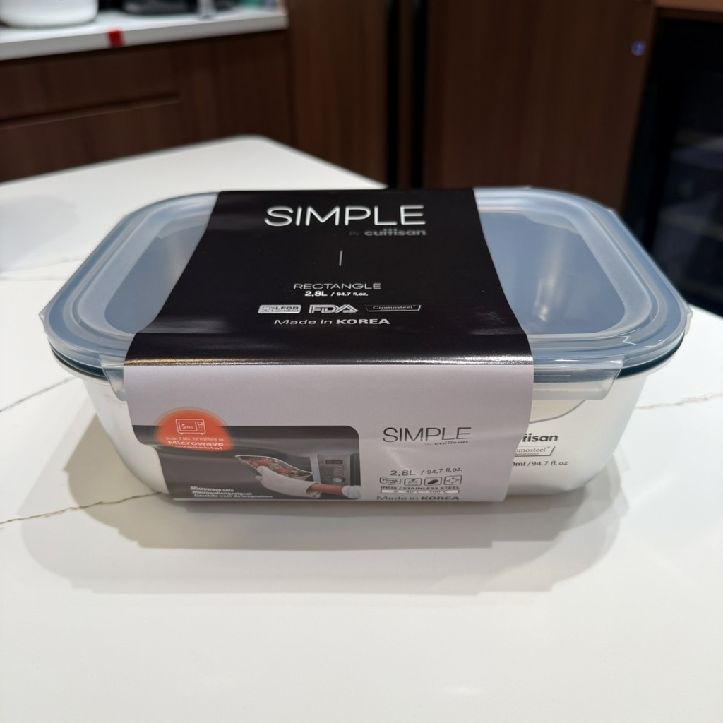 Hộp đựng thực phẩm inox Cuitisan Simple chữ nhật 2800ml (EC7-PS10)