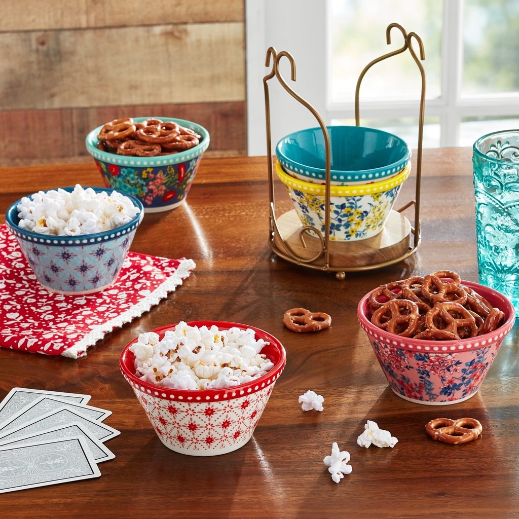 Set bát sứ The Pioneer Woman Fancy Flourish Ramekin 6 món