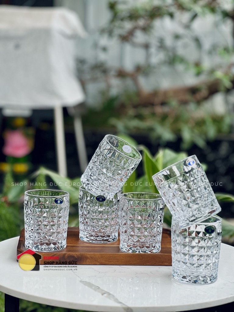 Bộ 6 cốc pha lê Bohemia Collection Diamond 230ml