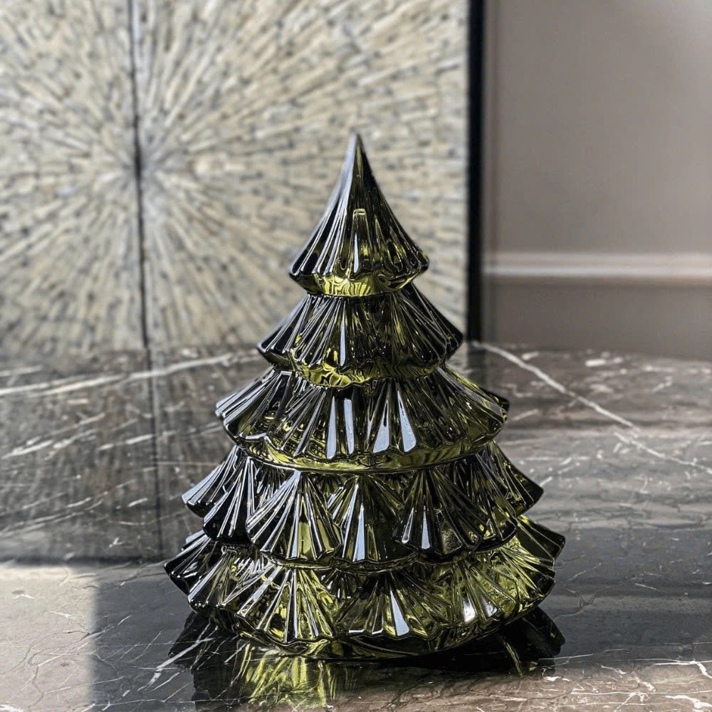 Thố pha lê Bohemia Tree 16.5cm màu xanh (BBT/55302/72079/165/G)