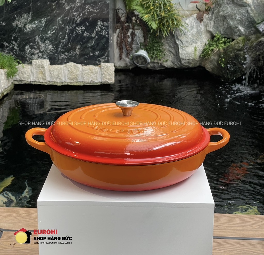 Chảo gang Arber 32cm 3.5L màu cam (CG30MC)