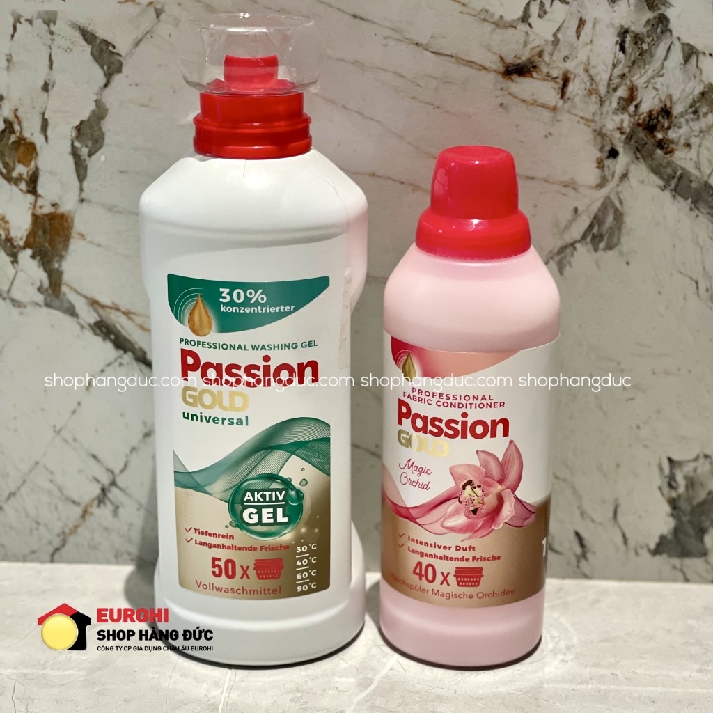 Sét nước giặt Passion 2L (tặng xả Passion 1L Hồng)