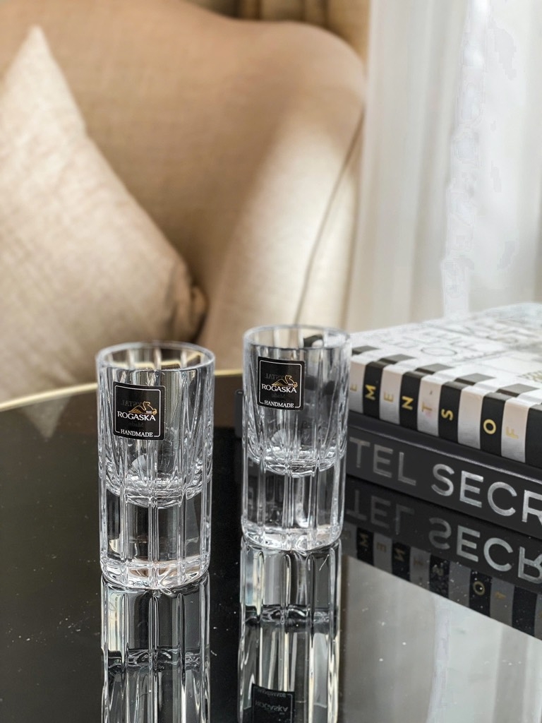 Set 2 chén uống rượu Rogaska Vodka Avenue
